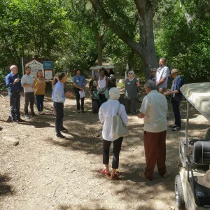 Garden's Board of Trustees visit the Garden Casitas