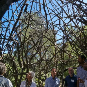 Garden's Board of Trustees visit the Garden Casitas