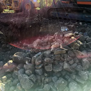 Hansen site, digging Hort Barn foundation