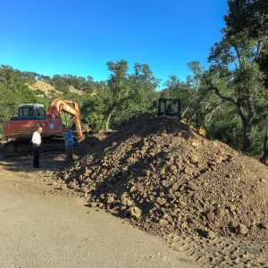 Hansen site, digging Hort Barn foundation
