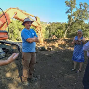 Hansen site, digging Hort Barn foundation