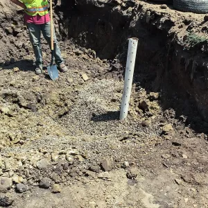 Hansen site, digging Hort Barn foundation