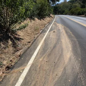 Main line irrigation leak at Mission Canyon Road