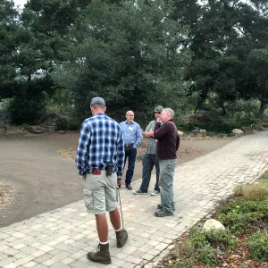 Discussing condition of Meadow Oaks