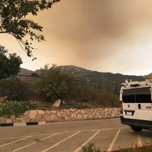 Smoke from Rey Fire
