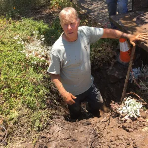 Water leak at entrance, Dave Kershaw & Manny Gonzalez