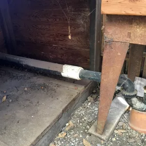 Repair of Garden Growers Lath House, southwest corner