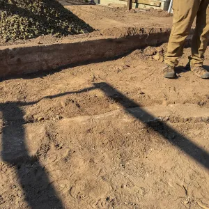 Repair of Garden Growers Lath House. Foundation of original bathrooms 