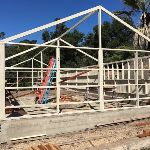 Repair of Garden Growers Lath House, looking northwest