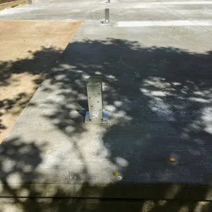 New Patio shade structure tie-downs