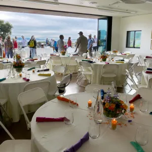 Private event setup in the Pritzlaff Conservation Center Gallery