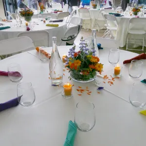 Private event setup in the Pritzlaff Conservation Center Gallery