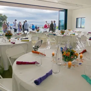 Private event setup in the Pritzlaff Conservation Center Gallery