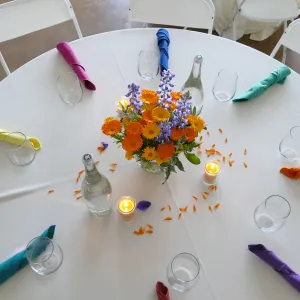 Private event setup in the Pritzlaff Conservation Center Gallery