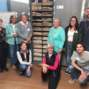 WeDigBio curatorial work party in the herbarium