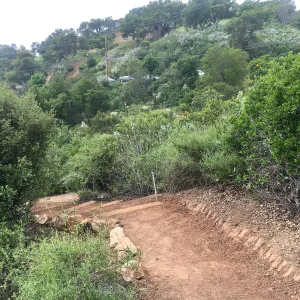 Reworked trail from Pritchett Trail to upper Tunnel Road gate