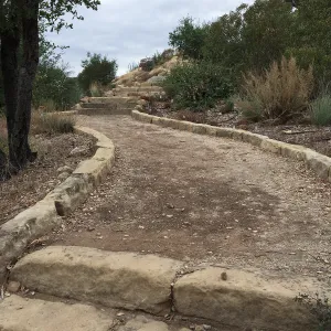 Rebuilt historic stairs south end of the Island View Garden