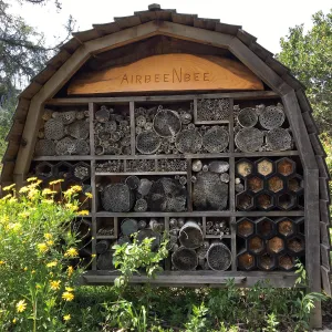 Insect hotel at the Gardens at Lake Merritt Oakland CA