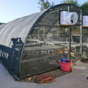 Southeast corner of the Hoop House at Horticulture Unit