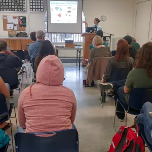 Josie Lesage and Volunteers prepping for Thomas Fire Survey - Mapping Recovery project