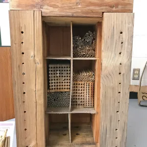 Insect Hotel (Native Bee Condo) after removal from display for repairs