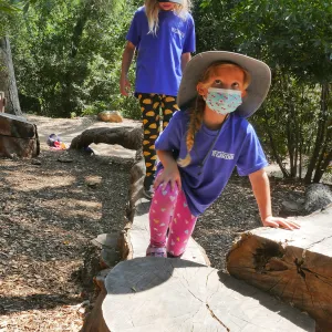 Acorn Adventurers Summer Camp at the climbing logs