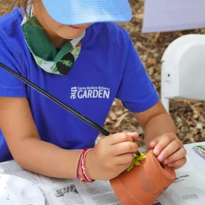 Acorn Adventurers Summer Camp, flower pot decorating activity