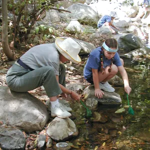 Summer Camp 2003, looking for creatures in Mission Creek