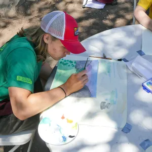 Create in Nature Summer Camp Meadow Painting Activity