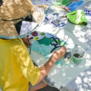Create in Nature Summer Camp Meadow Painting Activity