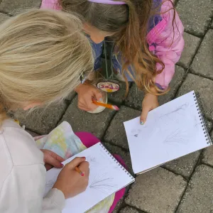 Neighbors in Nature Summer Camp, Plant identification and journaling activity