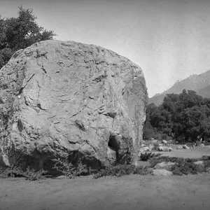 Early view of the Blaksley boulder before planting of the douglas fir