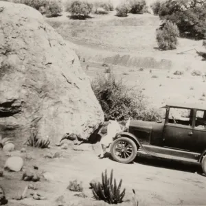 Blaksley Boulder with Model T parked in front