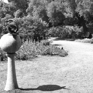 SBBG Sundial at top of Meadow