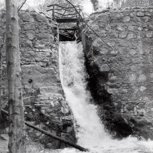 below Mission Dam, after the big rain, 1969