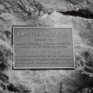 Lassiter Boulder dedication plaque