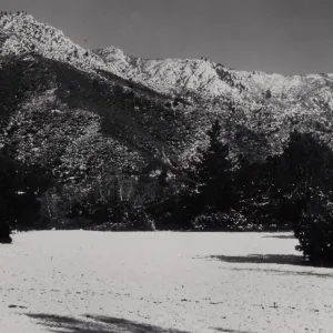 SBBG, Snow in the Meadow, Mountain view