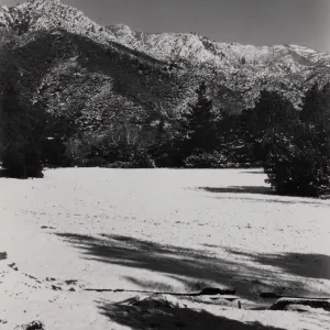 SBBG, Snow in the Meadow, Mountain view