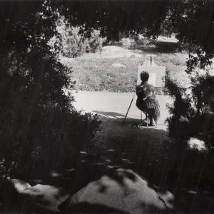 SBBG Meadow, Artist and Easel