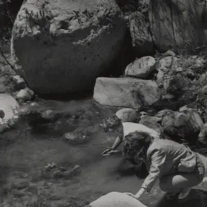 People exploring Mission Creek