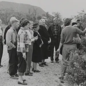 Katherine Muller field trip to the Santa Ynez mountains, 1956
