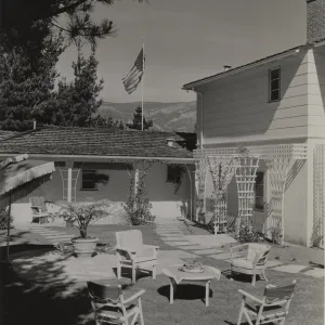 Patio & portions of residence of Mrs. John W. Stewart, Hope Ranch