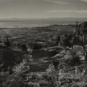 View of downtown Santa Barbara, harbor, & Channel Islands from the Riviera