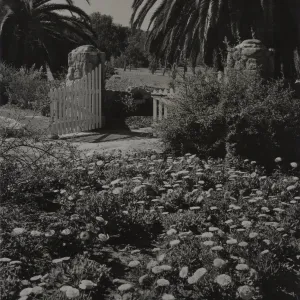 Garden gate, entrance to Hope Ranch home