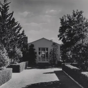 Blaksley Library and Courtyard at SBBG, circa 1950