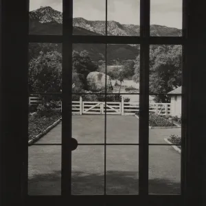 view of Courtyard from Blaksley Library window