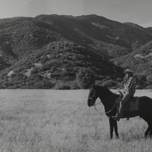 Flores Flat, Santa Cruz Basin, horse and rider