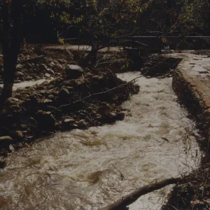 Mission Creek above Mission Dam, after winter storm, 1995