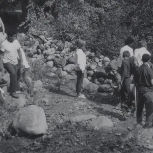 Mission Creek clean-up after the Coyote Fire, Santa Barbara Junior High Volunteers