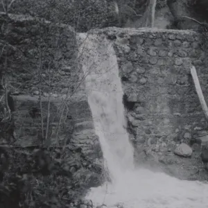 Mission Creek waterfall, Mission Dam, 1952